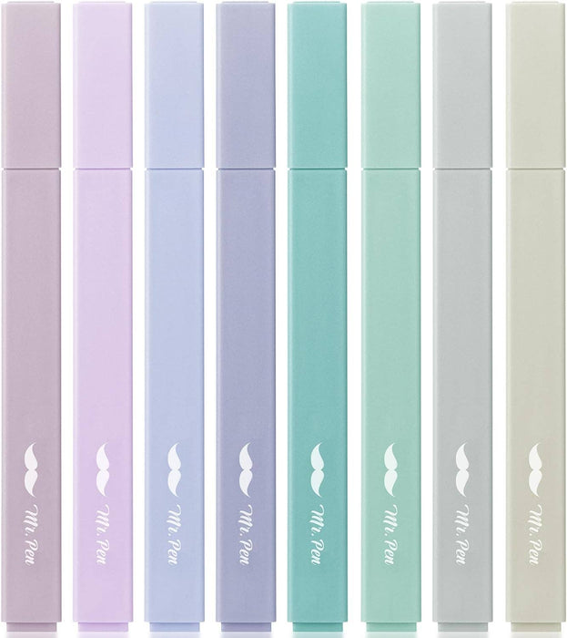 Mr. Pen Aesthetic Highlighters, 8 pcs Muted Colors