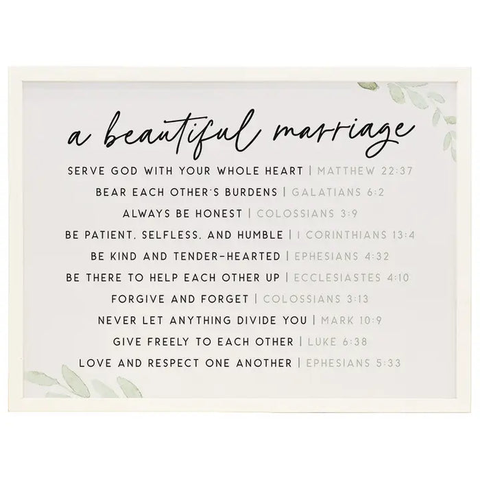 Beautiful Marriage - Thin Frame Rectangle