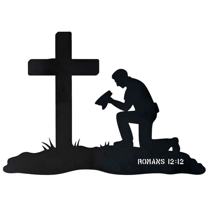 Metal Wall Hanging Cross Police Officer