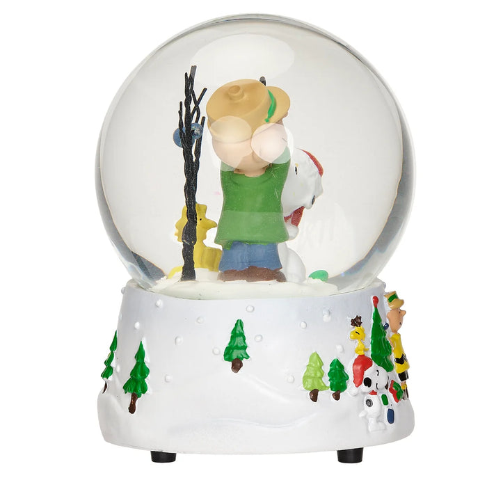 Peanuts Charlie Brown Christmas Tree Glitterdome - "O Christmas Tree" Tune
