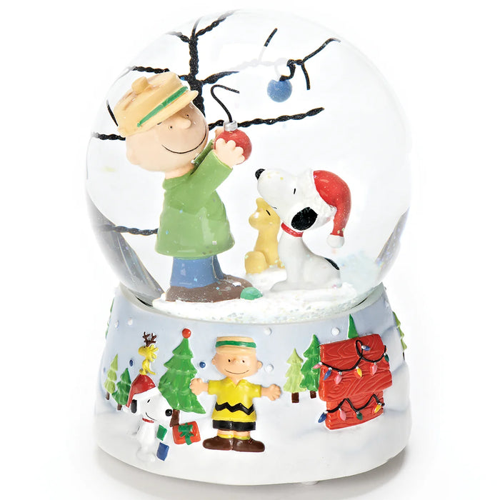 Peanuts Charlie Brown Christmas Tree Glitterdome - "O Christmas Tree" Tune