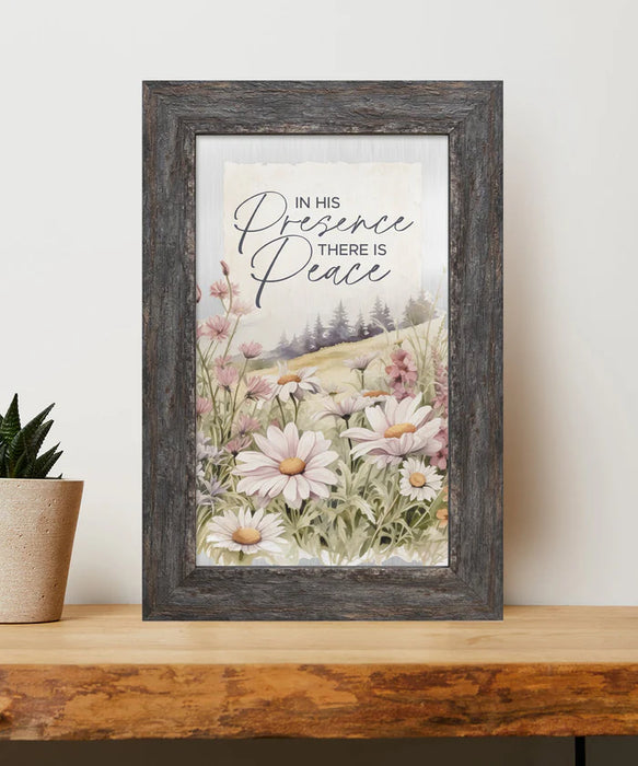 In His Presence Metal Framed Art