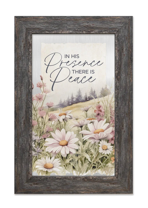 In His Presence Metal Framed Art