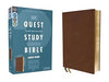NIV, Quest Study Bible, Large Print, Leathersoft, Brown, Comfort Print - Morning Star Christian Bookstores