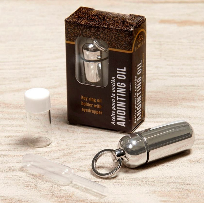 Anointing Oil Holder – Silver Boxed Set