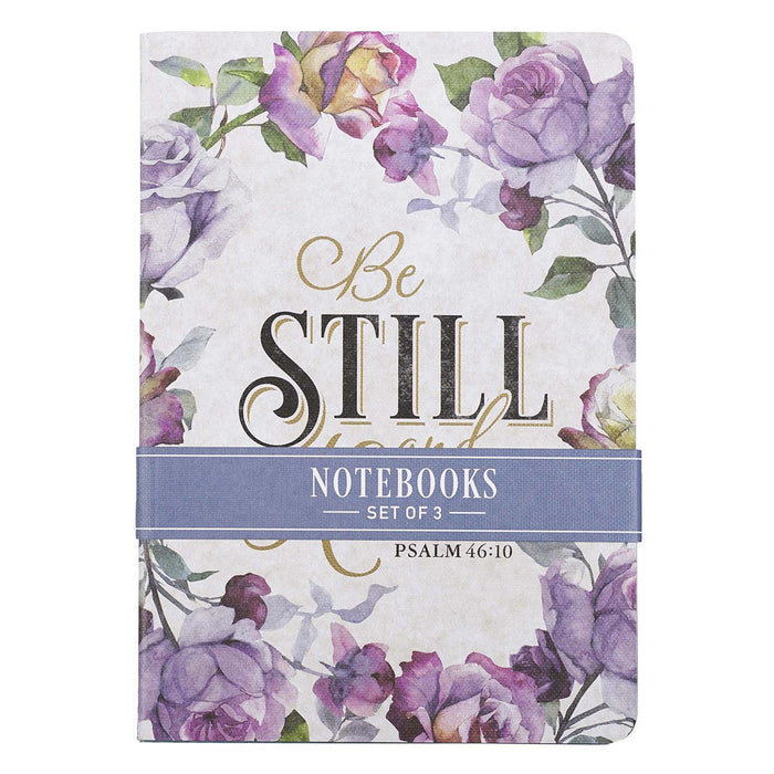 Notebook Set Medium Lavender Be Still Psalm 46:10