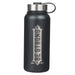 Be Strong Black Stainless Steel Water Bottle - Morning Star Christian Bookstores