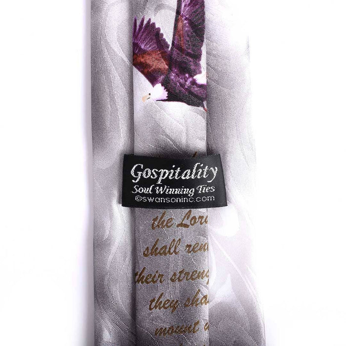 Tie Polyester - Isaiah 40:31 Eagles - Grey