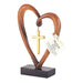 HEART GOLD CROSS TABLETOP FIGURINE - Morning Star Christian Bookstores