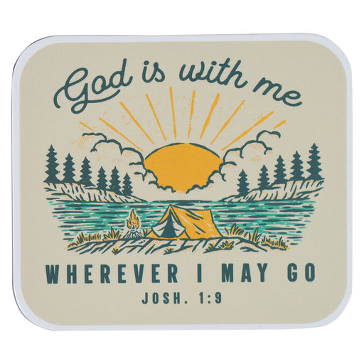 MAGNET CREAM CAMPING WITH GOD - Morning Star Christian Bookstores