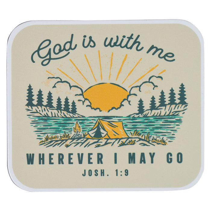 MAGNET CREAM CAMPING WITH GOD - Morning Star Christian Bookstores