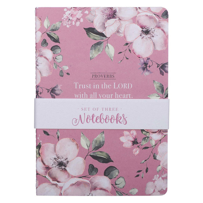 Notebook Set Medium Pink Trust in the Lord