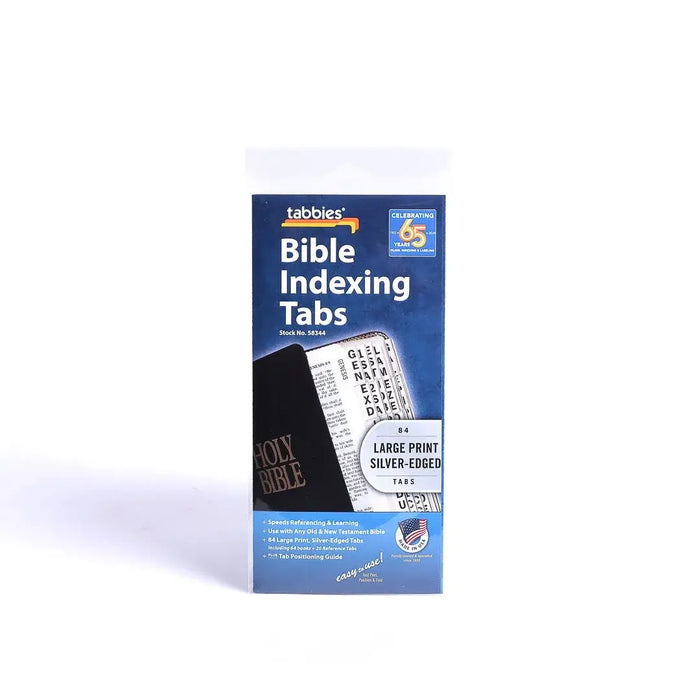 Bible Index Tabs Large Print Silver Tabbies Pk10