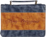 STRONG AND COURAGEOUS BUTTERSCOTCH AND NAVY CLASSIC BIBLE COVER - Morning Star Christian Bookstores