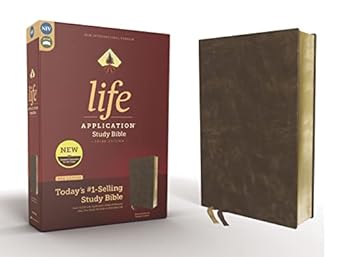 NIV, Life Application Study Bible Brown Bonded Leather - Third Edition; Red Letter