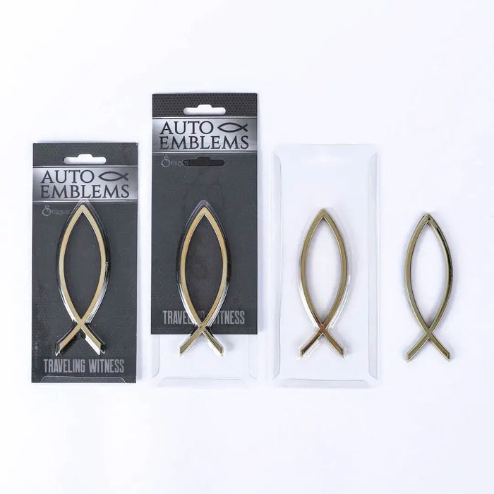 Auto Emblem - Fish - Gold