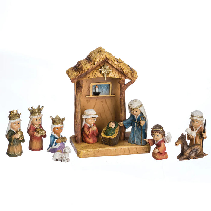 Kids Pageant Nativity Set with Stable