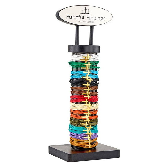 Multi - Strap Woven Bracelets Filled Display (24 pcs)