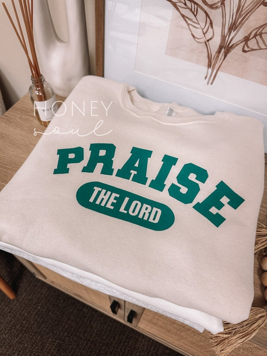 Praise The Lord Graphic Print Sweatshirt Ash