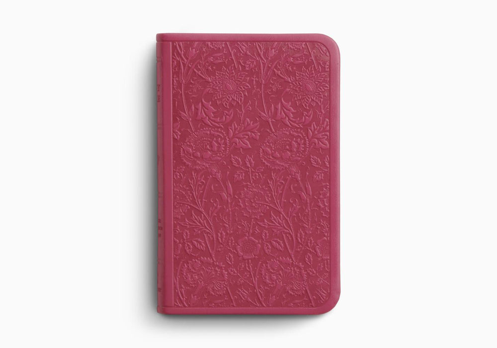 ESV Vest Pocket New Testament with Psalms and Proverbs, Red Letter, TruTone®, Berry, Floral Design