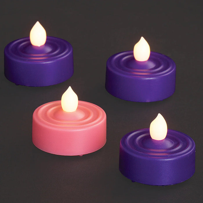 Flameless Advent Tea Candles- Batteries included