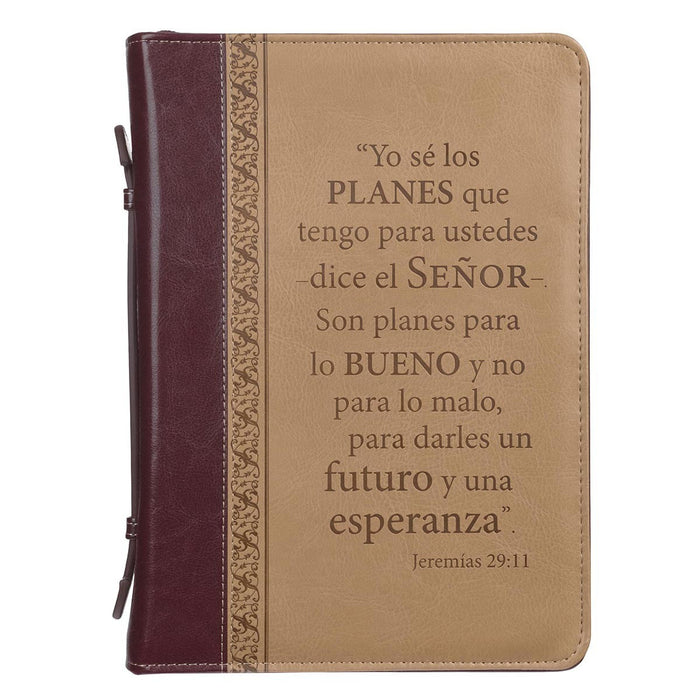 Bible Cover Brown Two-Tone Jeremías 29:11