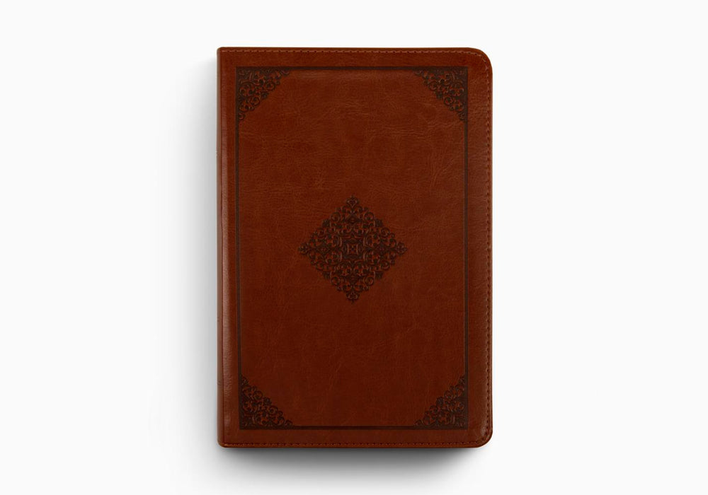 ESV Study Bible, Personal Size, TruTone®, Saddle, Ornament Design