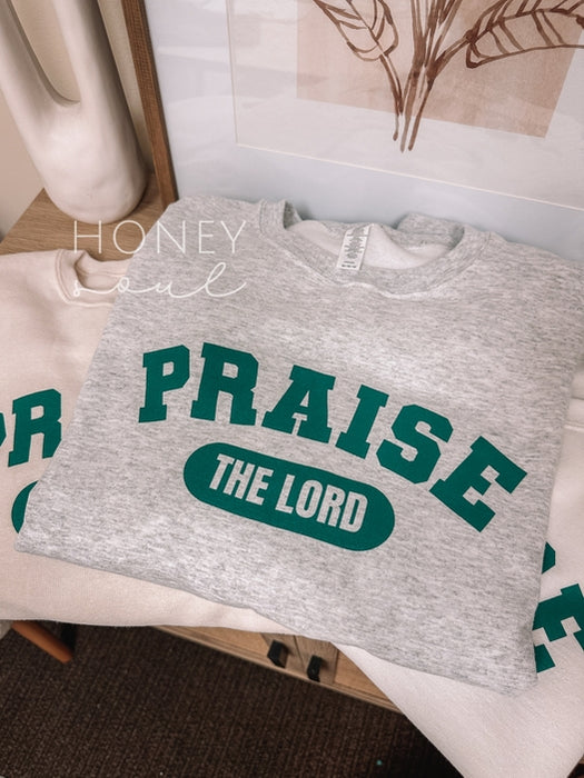 Praise The Lord Graphic Print Sweatshirt Ash