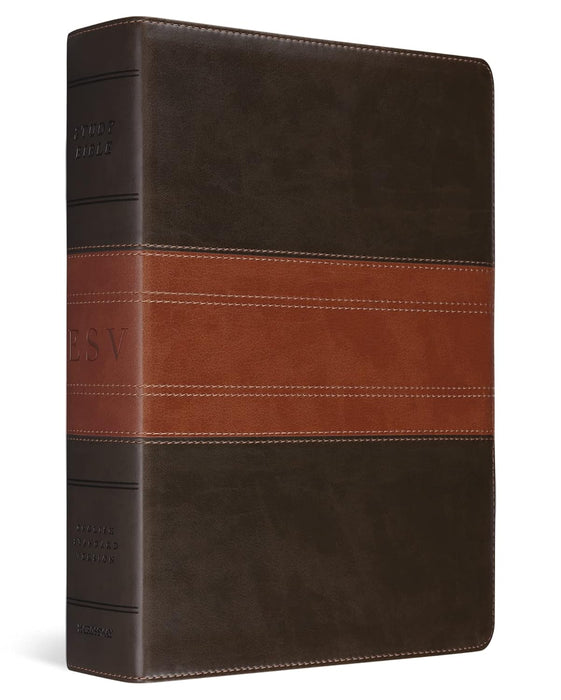 ESV Study Bible Lg Print Trutone Forest/Tan Trail Design