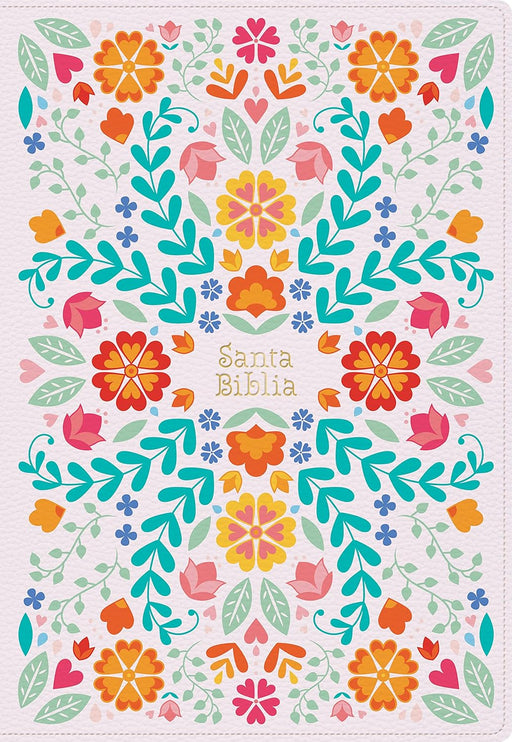 RVR 1960 Biblia letra súper gigante edit flor, símil piel idx - Morning Star Christian Bookstores