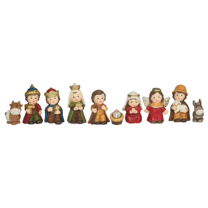 1.75" Resin Nativity Set - 9 pc.