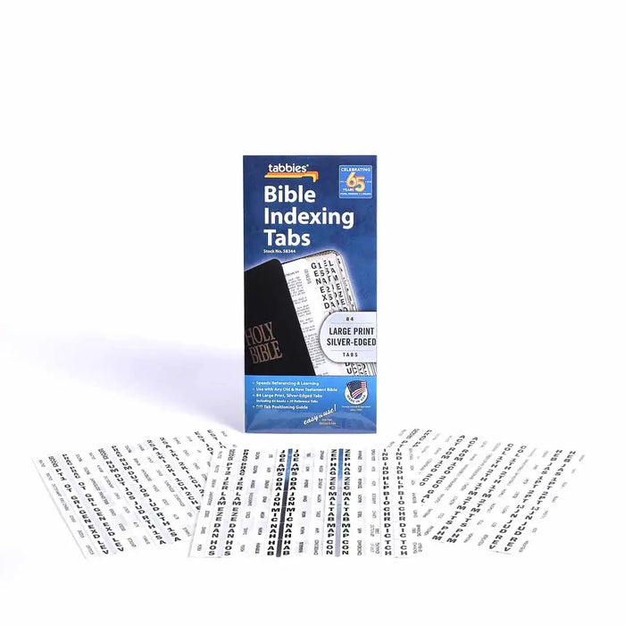 Bible Index Tabs Large Print Silver Tabbies Pk10