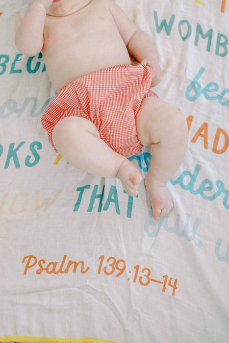 Psalm 139 Muslin Baby Blanket