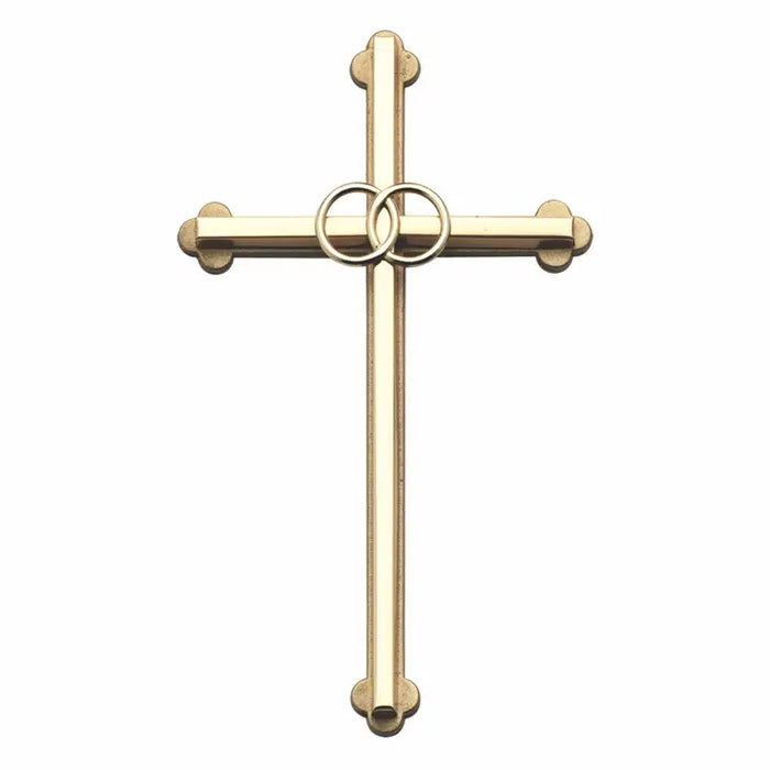 Gold Wedding Rings Wall Cross