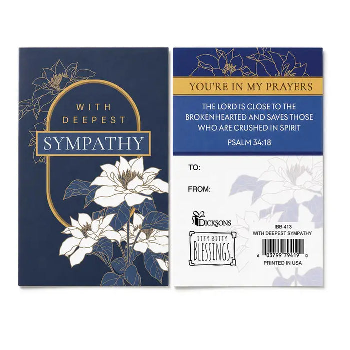 Itty Bitty Card with Deepest Sympathy 2x3