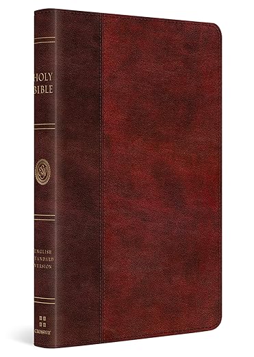 ESV Lg Print Thinline Burgundy/Red Timeless Design - Morning Star Christian Bookstores