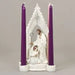 Roman Holy Family Advent Silver Dot Candle Holder (Candles Not Included) - Morning Star Christian Bookstores