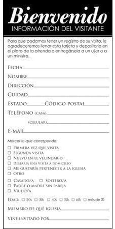Tarjetas De Visitas, 50 (Visitor Cards, 50)