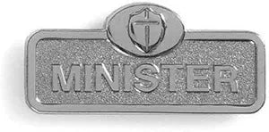 MINISTER SILVER BADGE W/ MAGNETIC BACK