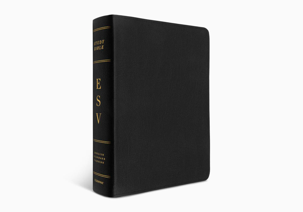 ESV Study Bible, Genuine Leather Black, Indexed