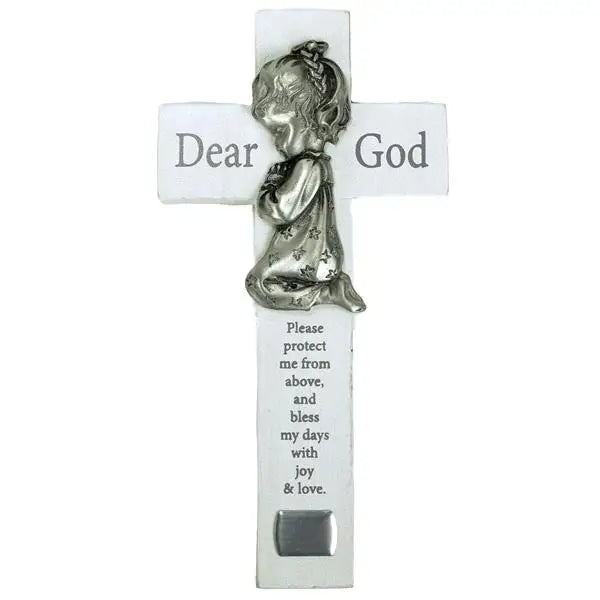 Bedtime Prayer Wall Cross For Girl