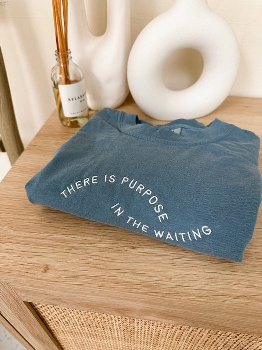 Embroidered There Is Purpose in the Waiting Summer Tee