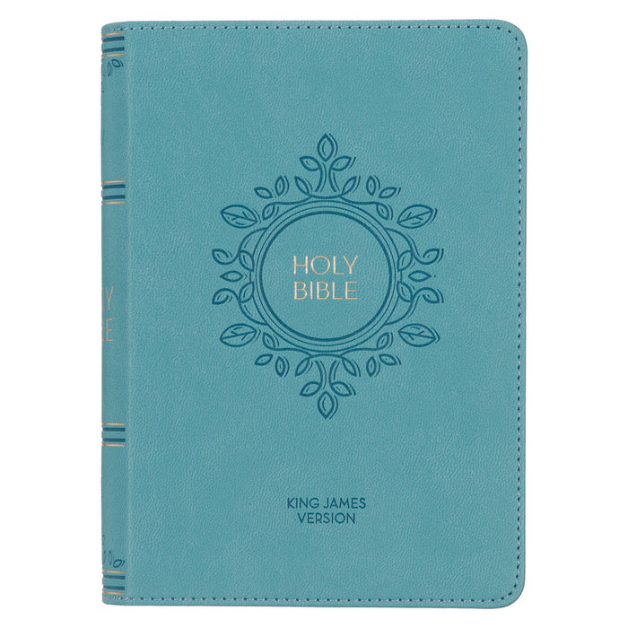 KJV Aqua Blue Large Print Compact Bible