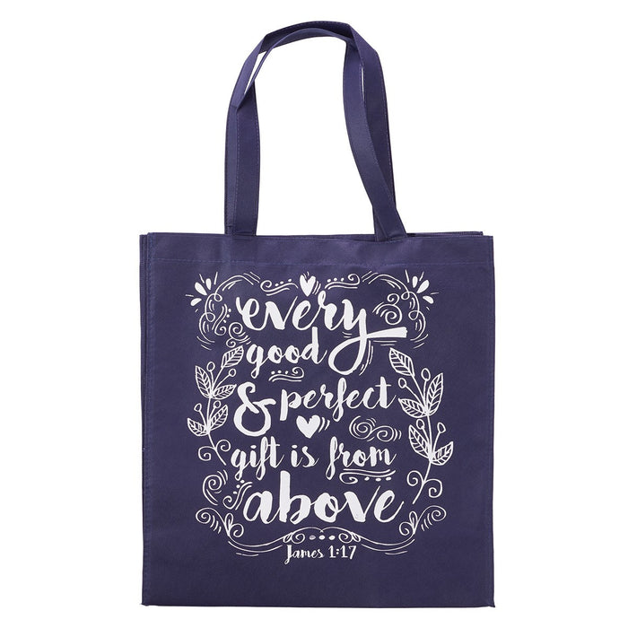 Tote Bag Navy Blue Every Good Gift James 1:17