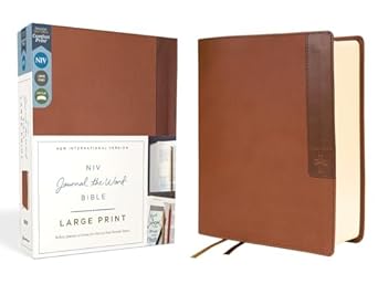NIV, Journal the Word Bible, LP Brown Leathersoft, Comfort Print