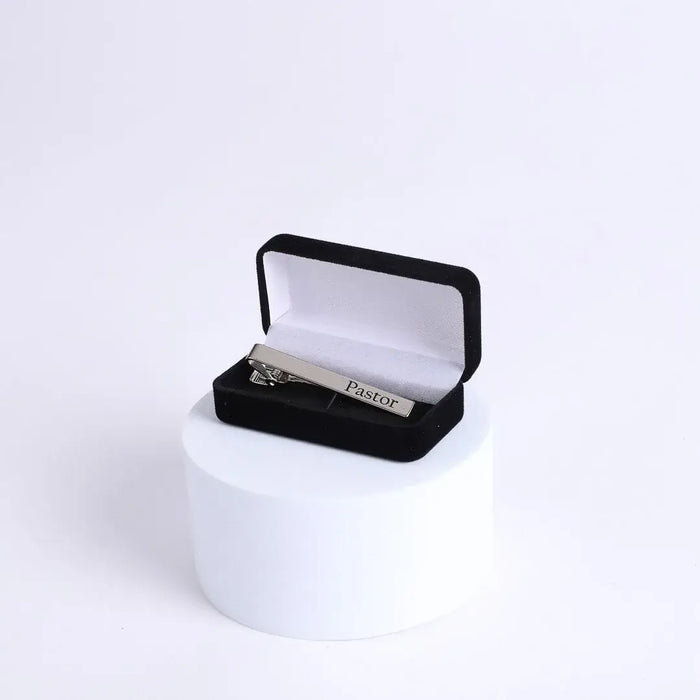 Silver Tie Bar - "Pastor" - Morning Star Christian Bookstores