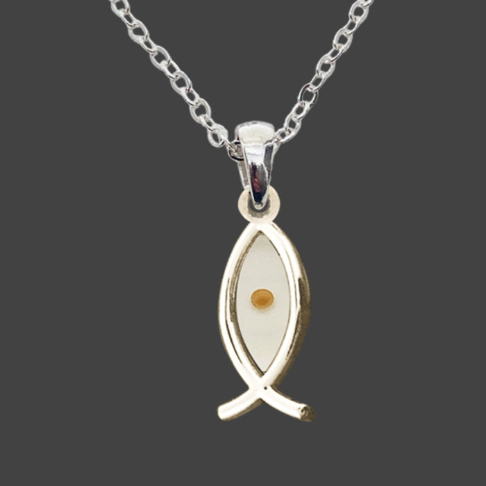 The Christian Fish Mustard Seed Petite Pendant Necklace