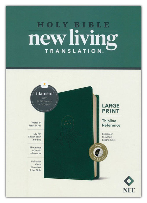 NLT Thinline Reference Bible, Filament-Enabled Edition, Evergreen Mountain Indexed