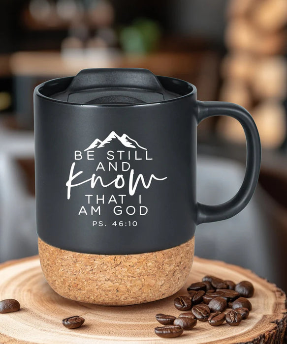 Be Still Cork Bottom Mug