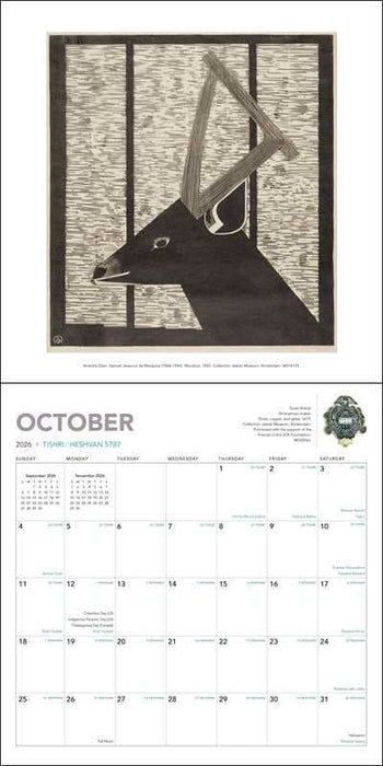 Jewish Calendar 2026–2027 16-Month Wall Calendar by Jewish Historical Museum Amsterdam